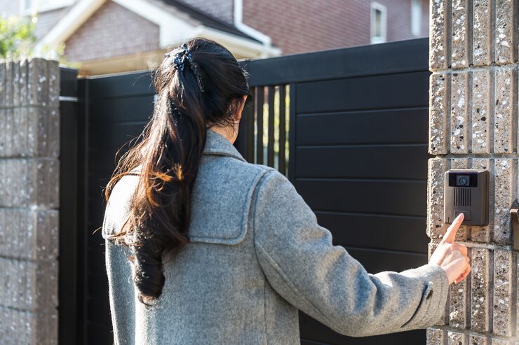 woman ringing door bell 38874 150